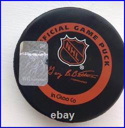 Wayne Gretzky Signed Rangers Official Game Puck WGA COA. Signed 3/1/2000