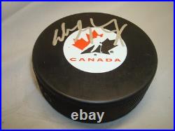 Wayne Gretzky Signed Team Canada Hockey Puck Autographed Beckett BAS LOA 1A