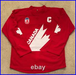 Wayne Gretzky Signed Team Canada T/b Jersey XL Beckett Coa Full Letter