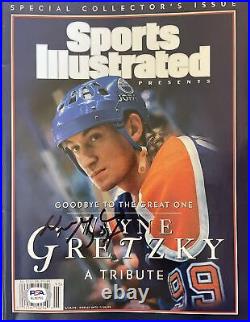 Wayne Gretzky Signed Tribute Sports Illustrated Magazine with PSA DNA (AL46755)