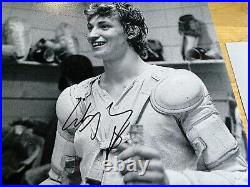 Wayne Gretzky Signed Vintage Young 11x14 Edmonton Oilers Photo Autograph Bas Coa