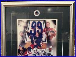 Wayne Gretzky Signed WG Auth. Framed Photo Oilers/Kings/Blues/NYR 26.5x20.5 RARE