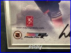 Wayne Gretzky Signed WG Auth. Framed Photo Oilers/Kings/Blues/NYR 26.5x20.5 RARE