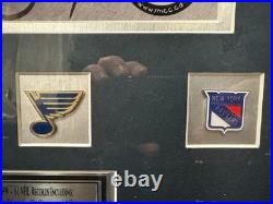 Wayne Gretzky Signed WG Auth. Framed Photo Oilers/Kings/Blues/NYR 26.5x20.5 RARE