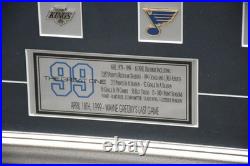 Wayne Gretzky Signed WG Auth. Framed Photo Oilers/Kings/Blues/NYR 26.5x20.5 RARE