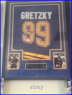 Wayne Gretzky St. Louis Blues Autographed Framed Jersey with JSA LOA