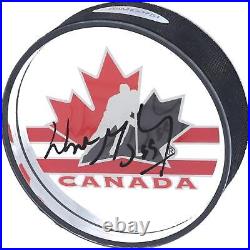 Wayne Gretzky Team Canada Autographed Acrylic Hockey Puck Upper Deck