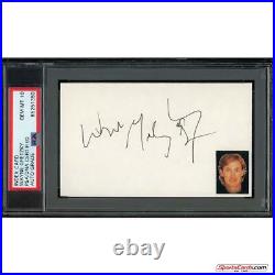 Wayne Gretzky The Great One Hockey HOF Signed Auto 3x5 Card PSA/DNA Gem Mint 10