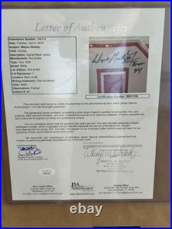 Wayne Gretzky Tour 94 Signed Jersey 383/499 Framed With JSA Authentication