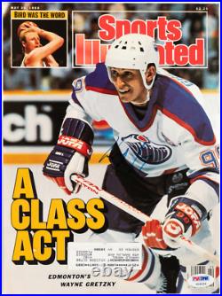 Wayne Gretzky Vintage Autographed Sports Illustrated Magazine Cover PSA 29346