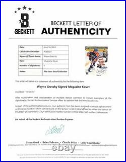 Wayne Gretzky Vintage Signed Sports Illustrated Magazine Cover Beckett LOA