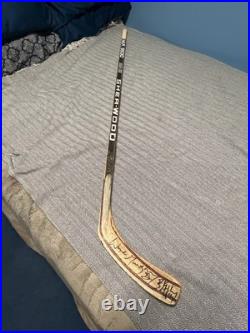 Wayne Gretzky and Brent Gretsky Autographed Hockey Stick. Also Game Used