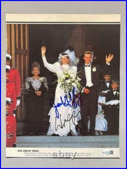 Wayne Gretzky and Wife Janet Gretzky Signed Wedding Photo with JSA COA