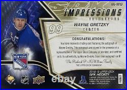 Wayne Gretzky auto card 2019 Upper Deck New York Rangers NHL Encap