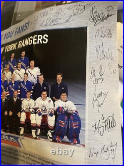 Wayne Gretzky autograph New York Rangers Signatures Entire Team And Coaches NHL
