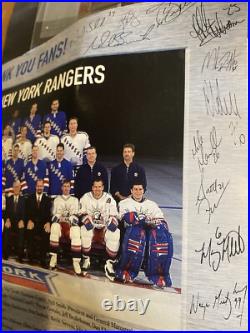 Wayne Gretzky autograph New York Rangers Signatures Entire Team And Coaches NHL