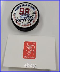 Wayne Gretzky autograph signed HOF Induction Official Puck LE /499 WGA Authentic