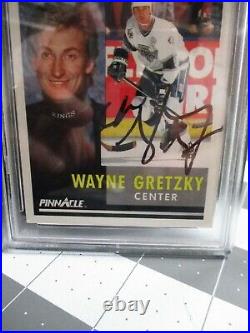 Wayne Gretzky autographed 1991-92 Pinnacle #100 PSA SLABBED #84405864