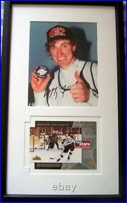 Wayne Gretzky autographed Goal 802 LA Kings 8x10 photo framed with UD jumbo card