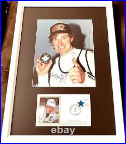 Wayne Gretzky autographed signed Goal 802 Kings 8x10 photo framed with cachet JSA