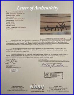 Wayne Gretzky autographed signed NY Rangers Easton game model hockey stick (JSA)