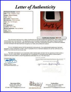 Wayne Gretzky autographed signed New York Rangers Liberty CCM replica jersey JSA