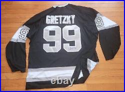 Wayne Gretzky'la Kings' NHL Great Scorer Hof Mvp Signed Kings Jersey Coa 1