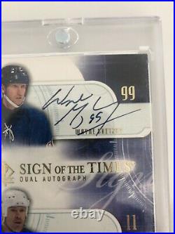 Wayne Gretzky mark messier sign of the times dual autograph