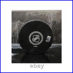 Wayne Gretzky of the Edmonton Oilers autographed logo hockey puck COA