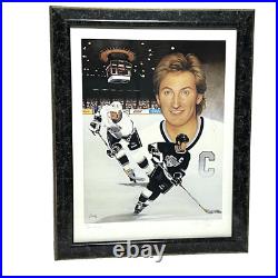 Wayne Gretzky's 2000th NHL Point-Framed Autographed Ltd Edition Print #77/2000