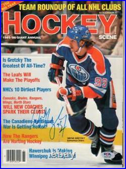 Wayne Gretzky signed 1985 Hockey Scene Annual Magazine PSA/DNA autograph auto