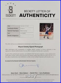 Wayne Gretzky signed Edmonton Oilers 11x14 Photo autograph BAS Beckett