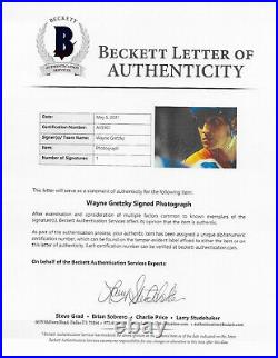 Wayne Gretzky signed Edmonton Oilers 8x10 photo Beckett COA proof autographed