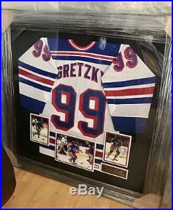 Wayne Gretzky signed Framed Rangers Jersey