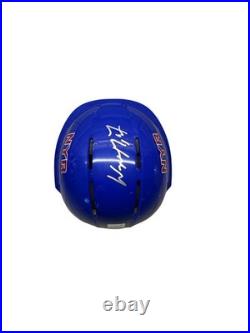 Wayne Gretzky signed NY Rangers mini Helmet. Gretzky Hologram Wayne Gretzky signed NY Rangers mini Helmet. Gretzky Hologram