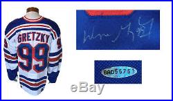 Wayne Gretzky signed Rangers Authentic Starter Jersey Auto Fight Strap UDA COA