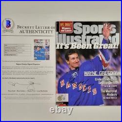 Wayne Gretzky signed Sports Illustrated Magazine 4-26-99 Rangers Beckett BAS COA