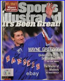 Wayne Gretzky signed Sports Illustrated Magazine 4-26-99 Rangers Beckett BAS COA