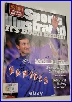 Wayne Gretzky signed Sports Illustrated Magazine 4-26-99 Rangers Beckett BAS COA