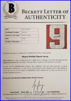 Wayne Gretzky signed Team Canada Jersey Autograph Beckett BAS COA