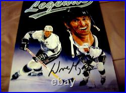 Wayne Gretzky signed auto 99This is a Legends magazine. Table softcover book COA