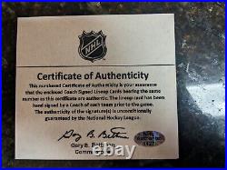 Wayne Gretzky signed coaching lineup Coyotes NHL authenticated Hall of famer