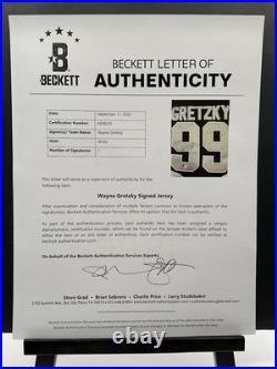 Wayne Gretzky signed jersey BAS LA Kings signed jersey NHL Wayne Gretzky auto