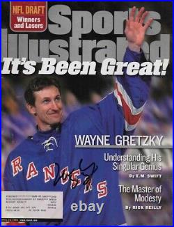Wayne Gretzkysignedautographedsports Illustratedsinew Yorkrangerscoa