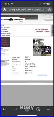 Wayne gretzky autographed 8x10 photo signed ACE Authentic Auto Framed GOAT HOF