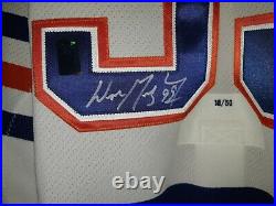 Wga Wayne Gretzky Autographed 50 Goals / 39 Games Oilers White Home Jersey 18/50