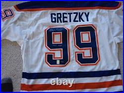 Wga Wayne Gretzky Autographed Edmonton Oilers Stats White Home Jersey 1988 42/50
